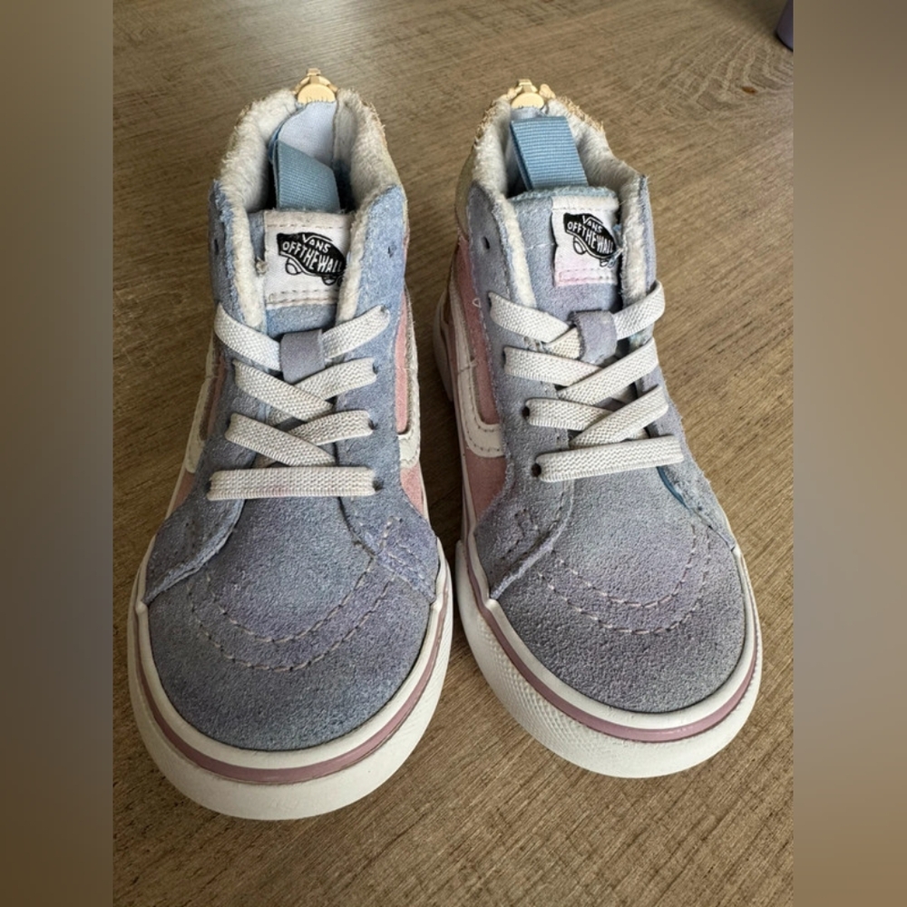 Vans Kids High-Top Sneakers - Blue and White